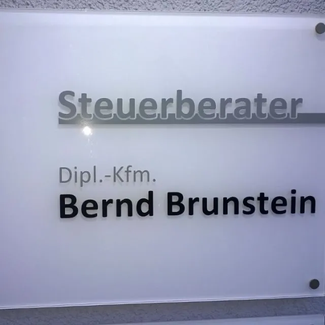 Türschild Dipl.-Kfm. Bernd Brunstein